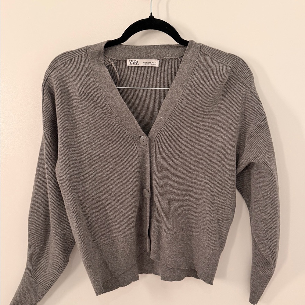 Zara Charcoal Gray Women's Cardigan